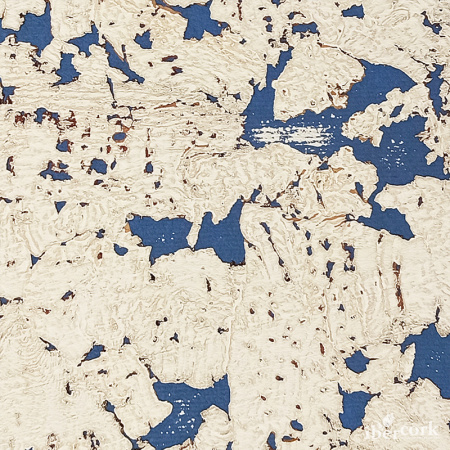 Пробковое настенное покрытие в пластинах EasyCork Крем азул